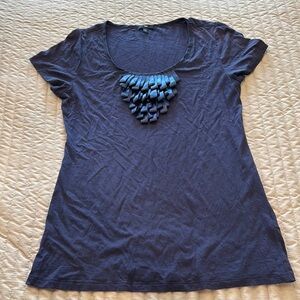 GAP Purple Top with Layered Detail